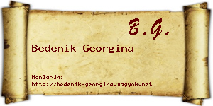 Bedenik Georgina névjegykártya